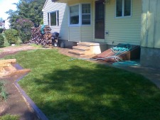 New Walkway with Sod Installation